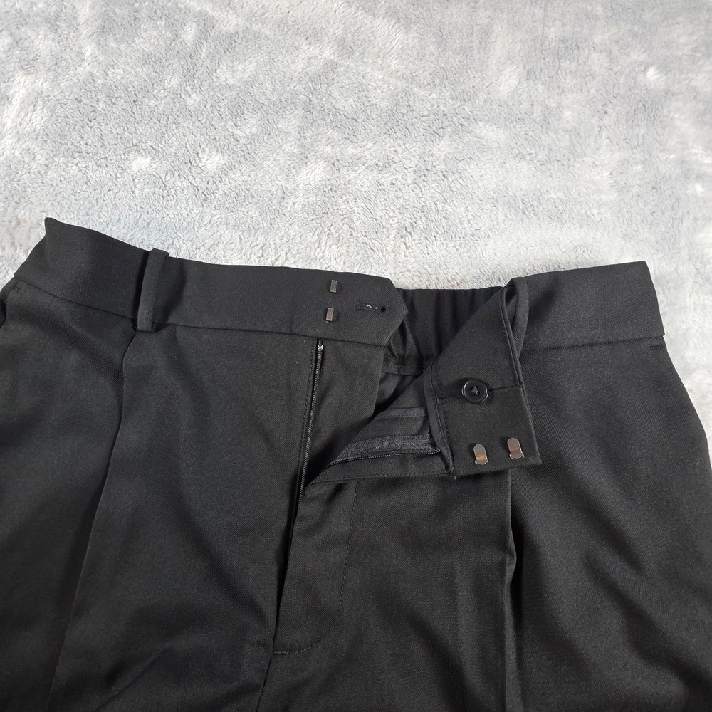 Madewell Women 14 Slouchy Black Trousers Pleated Wide Leg Brushed Twill - Picture 9 of 13